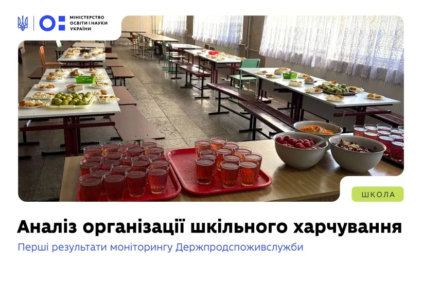 Моніторинг шкільного харчування: перші результати перевірки понад 500 закладів освіти